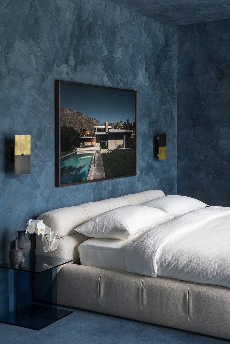 Blue modern bedroom